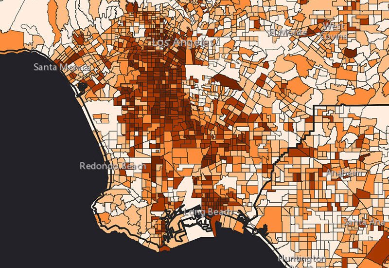 Screenshot of Mapping Black California Census Lab Project Map